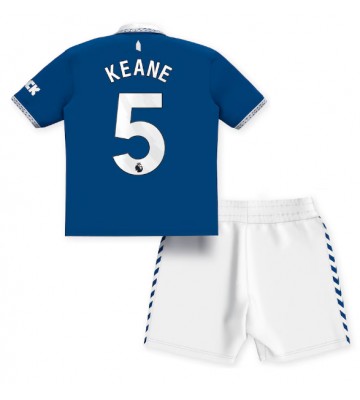 Everton Michael Keane #5 Hemmaställ Barn 2023-24 Kortärmad (+ Korta byxor)